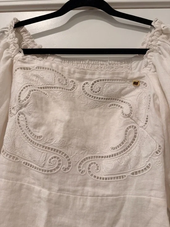 Farm Rio embroidered euroflax premium linen mini dress size small - Picture 4 of 13